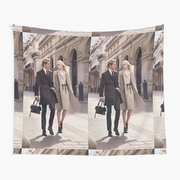 Young Couple Walking Tapestry