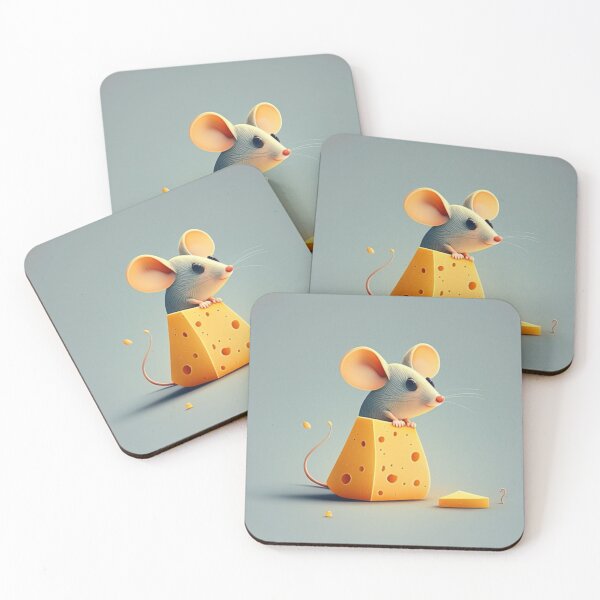 Item preview, Cute Mouse Playing With Cheese designed and sold by Art Genix.