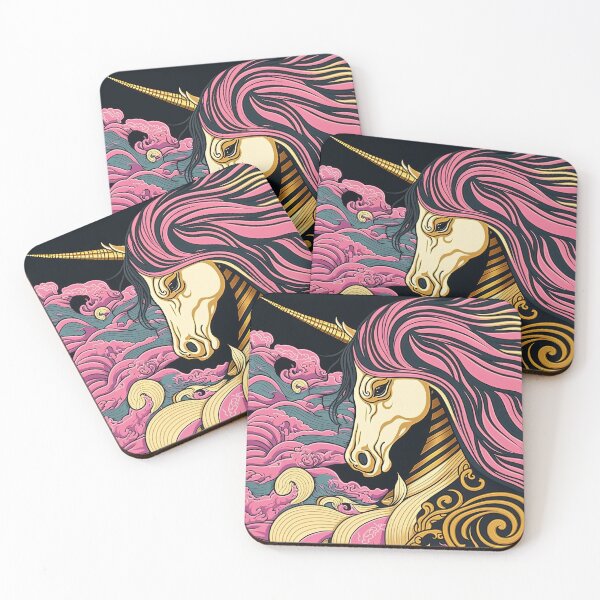 Artikelvorschau, Pink & Gold Sci-Fi-Einhorn entworfen und verkauft von DaiInMetropolis.