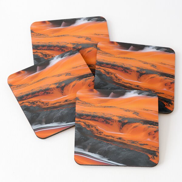 Item preview, Orange Flowing Liquid Over a River of Black Coal  designed and sold by deniselynnimage.