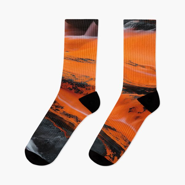 Item preview, Orange Flowing Liquid Over a River of Black Coal  designed and sold by deniselynnimage.