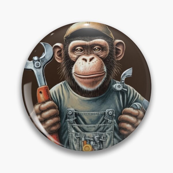 Artikelvorschau, Tradie Monkey an den Werkzeugen arbeiten entworfen und verkauft von ArtificialEye.