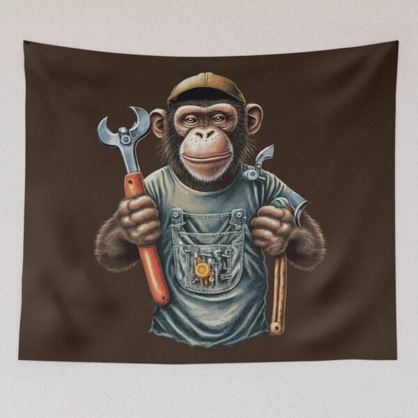 Item preview, Working Tradie Monkey on the tools designed and sold by ArtificialEye.