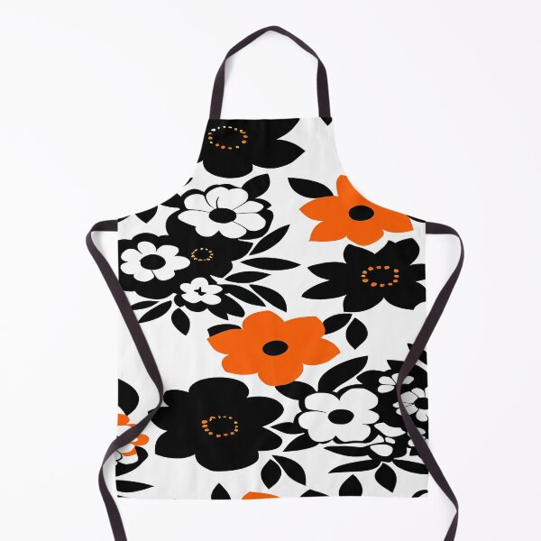 Item preview, Orange Black and White Floral Arrangement of a Botanical Garden  designed and sold by deniselynnimage.