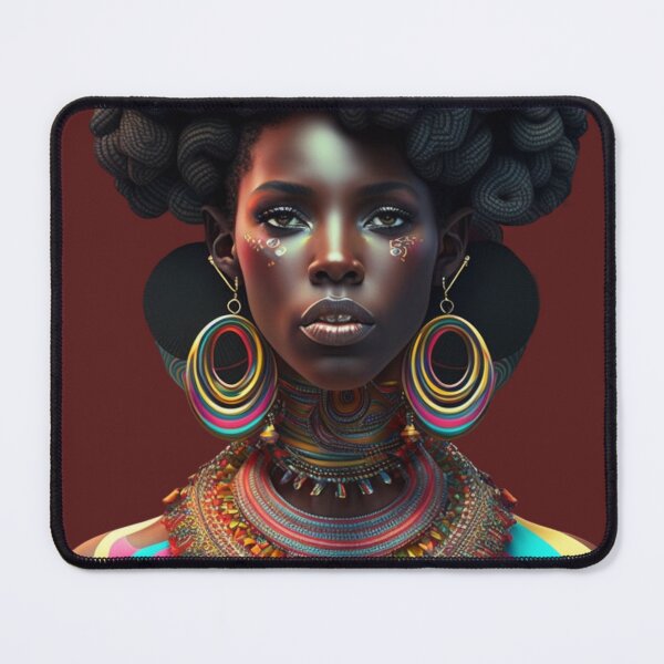 Item preview, Vibrant African Woman: A Colorful Portrait designed and sold by DreamPrint Collective.