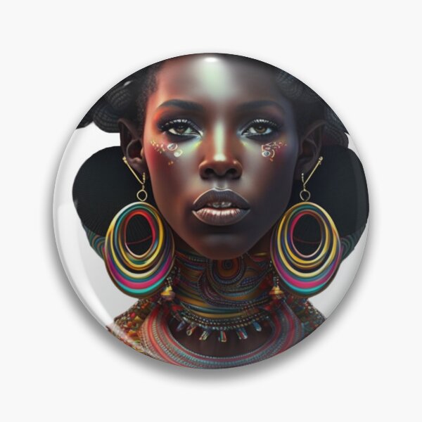 Item preview, Vibrant African Woman: A Colorful Portrait designed and sold by DreamPrint Collective.