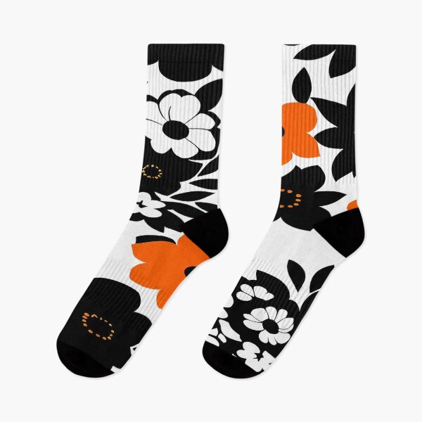 Item preview, Orange Black and White Floral Arrangement of a Botanical Garden  designed and sold by deniselynnimage.