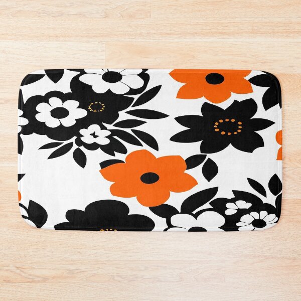 Item preview, Orange Black and White Floral Arrangement of a Botanical Garden  designed and sold by deniselynnimage.