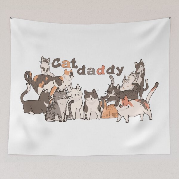 Item preview,  Cat Daddy Vintage Eighties Style Cat Retro Distressed sticker designed and sold by r1bbit.