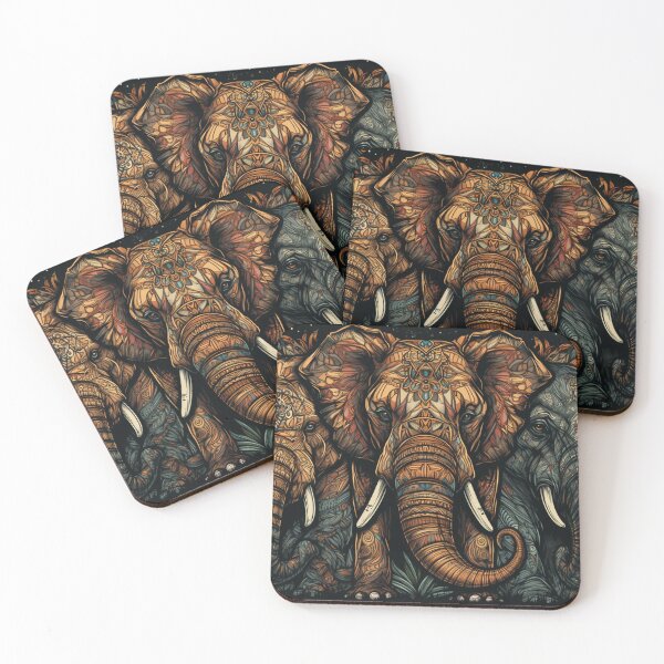 Item preview, Tribal Elephants designed and sold by DreamPuzzles.