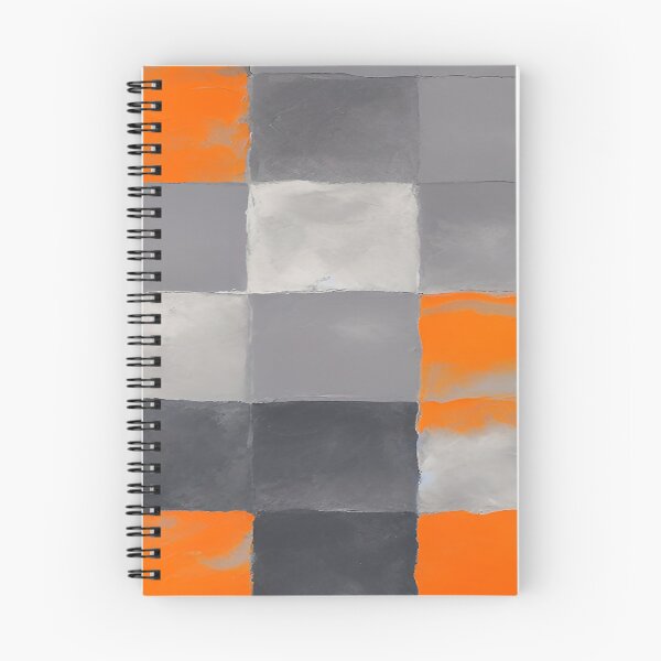 Item preview, Orange Black and Gray Geometric Rectangular Plaid designed and sold by deniselynnimage.