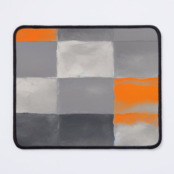 Item preview, Orange Black and Gray Geometric Rectangular Plaid designed and sold by deniselynnimage.