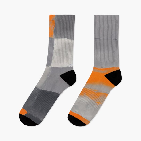 Item preview, Orange Black and Gray Geometric Rectangular Plaid designed and sold by deniselynnimage.