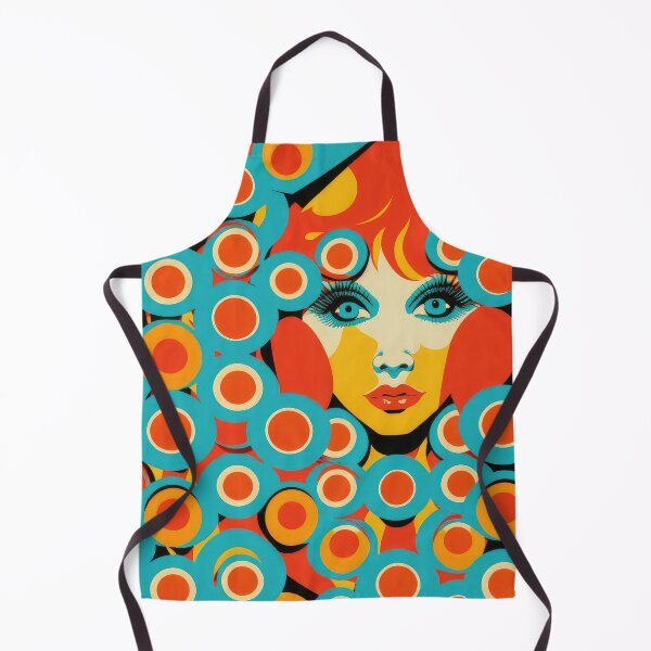 Item preview, Retro 60s 70s Vintage Orange and Teal Pattern designed and sold by Aurora Hues.