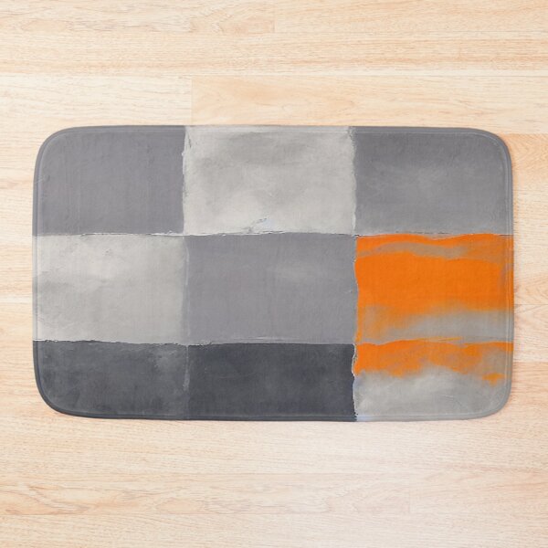 Item preview, Orange Black and Gray Geometric Rectangular Plaid designed and sold by deniselynnimage.