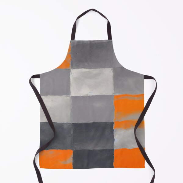 Item preview, Orange Black and Gray Geometric Rectangular Plaid designed and sold by deniselynnimage.