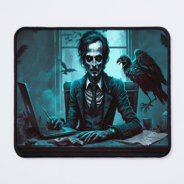 Item preview, Zombie Edgar Allan Poe with a Laptop  designed and sold by DoctorRot.