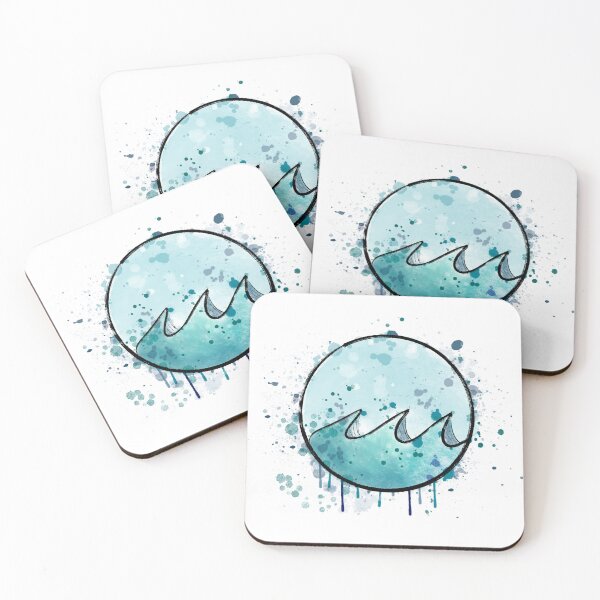 Item preview, Watercolor wave #1 designed and sold by LMockingbirdArt.