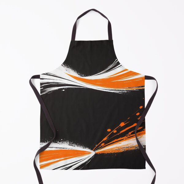 Item preview, Orange Black and White Painted Brush Strokes and Splashes designed and sold by deniselynnimage.