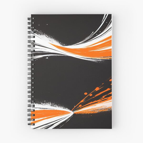 Item preview, Orange Black and White Painted Brush Strokes and Splashes designed and sold by deniselynnimage.