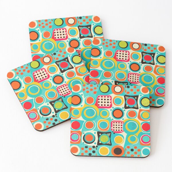 Item preview, Retro 60s 70s Vintage Pattern Bright Colored designed and sold by Aurora Hues.
