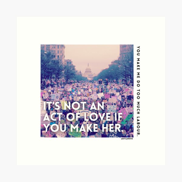 Artikel-Vorschau von You Make Me Do Too Much Labour Lyric Album Art Design Paris Paloma, designt und verkauft von Ninefold.