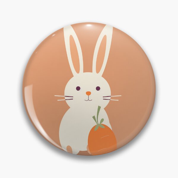 Item preview, Minimalist Bunny Holding a Carrot designed and sold by EmeraldeaArt.