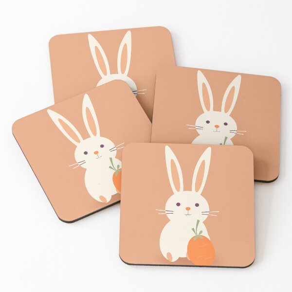 Item preview, Minimalist Bunny Holding a Carrot designed and sold by EmeraldeaArt.