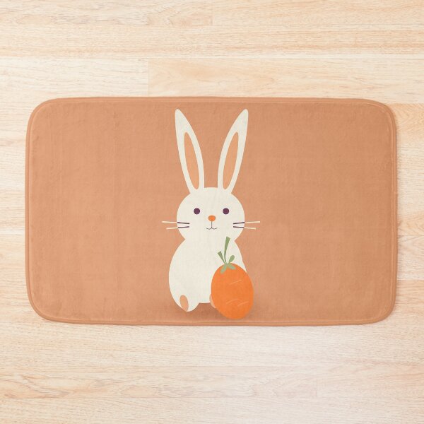 Item preview, Minimalist Bunny Holding a Carrot designed and sold by EmeraldeaArt.