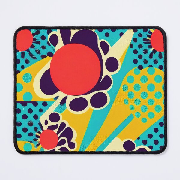 Item preview, Retro 60s 70s Vintage Pattern Red and Teal designed and sold by Aurora Hues.
