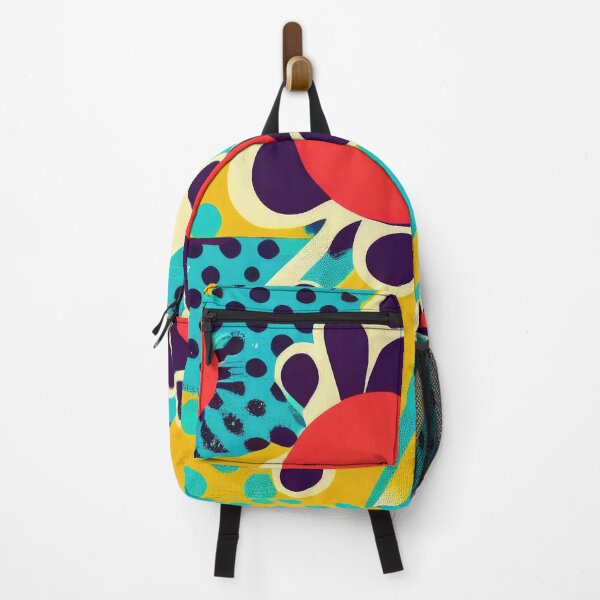 Item preview, Retro 60s 70s Vintage Pattern Red and Teal designed and sold by Aurora Hues.
