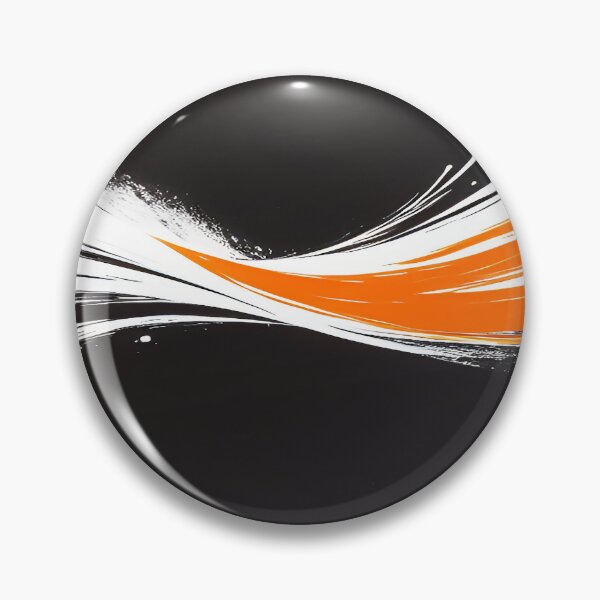 Item preview, Orange Black and White Painted Brush Strokes and Splashes designed and sold by deniselynnimage.