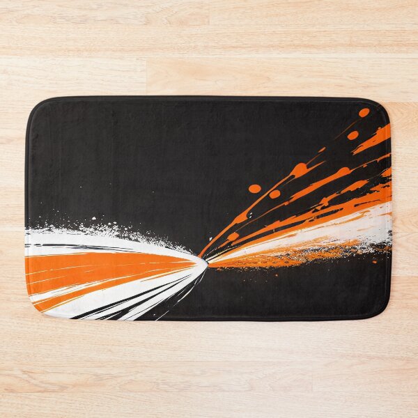 Item preview, Orange Black and White Painted Brush Strokes and Splashes designed and sold by deniselynnimage.