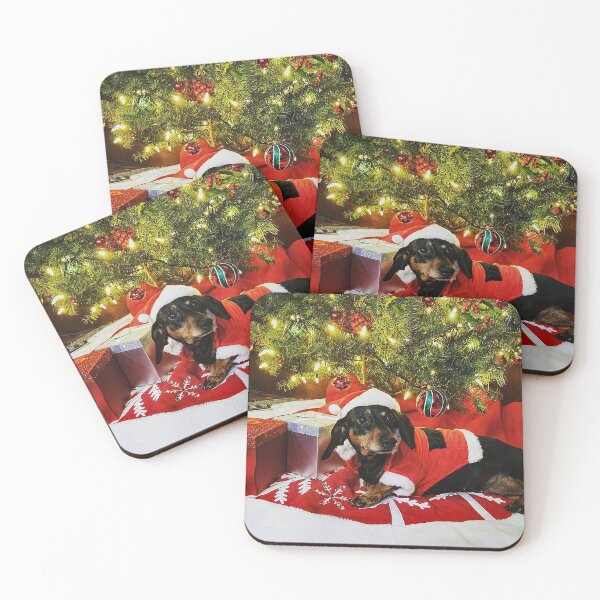 Item preview, Santa Dachshund designed and sold by thewolffpress.