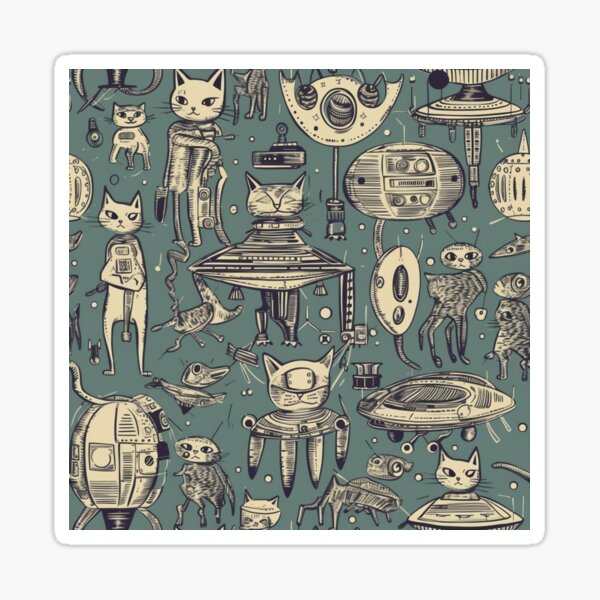 Item preview, Cats in Space  designed and sold by Amy Cimo.
