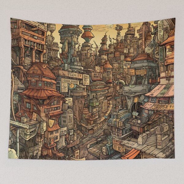Item preview, Angular City Scape designed and sold by DreamPuzzles.