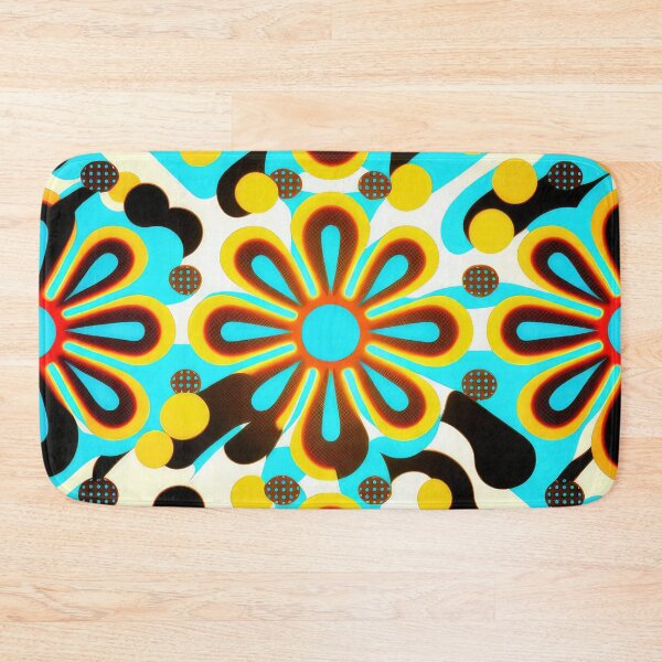Item preview, Flower Power Retro 60s 70s Vintage Pattern Bright Colored designed and sold by Aurora Hues.