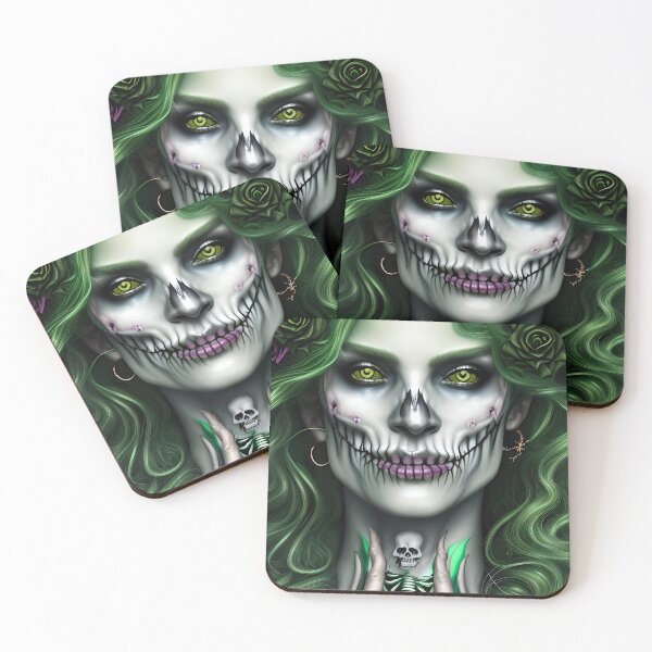Item preview, Purple and Green Skeleton Witch designed and sold by MixinMadness.