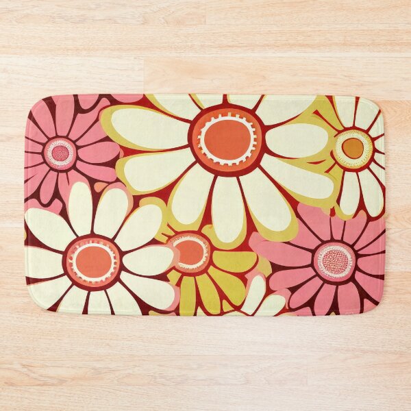 Item preview, Flower Power Retro 60s 70s Vintage Pattern Bright Colored designed and sold by Aurora Hues.
