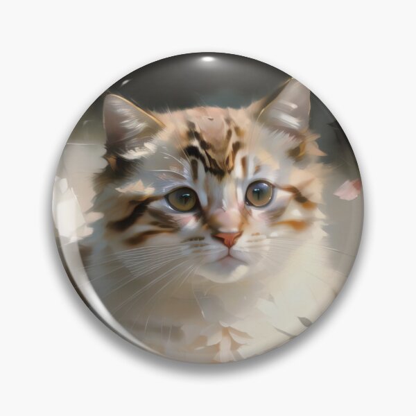 Item preview, Feline Serenity: A peaceful kitty oil painting designed and sold by KH-GardenEden.
