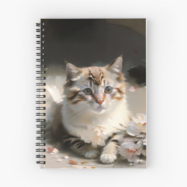 Item preview, Feline Serenity: A peaceful kitty oil painting designed and sold by KH-GardenEden.