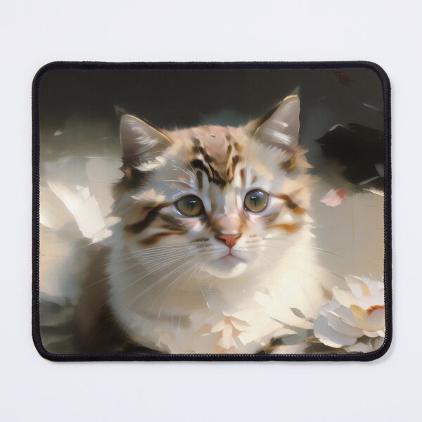 Item preview, Feline Serenity: A peaceful kitty oil painting designed and sold by KH-GardenEden.