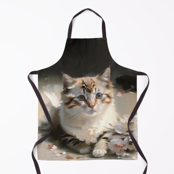 Item preview, Feline Serenity: A peaceful kitty oil painting designed and sold by KH-GardenEden.