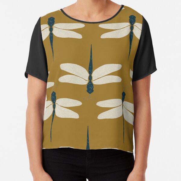 Springtime Dragonflies Chiffon Top