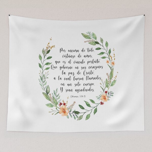 Item preview, Colosenses 3:14-15, Spanish Bible Verse designed and sold by latiendadearyam.