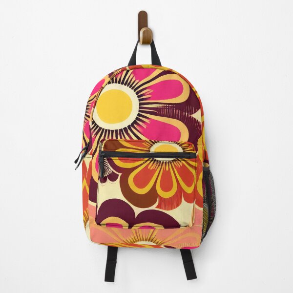 Item preview, Flower Power Retro 60s 70s Vintage Pattern Bright Colored designed and sold by Aurora Hues.