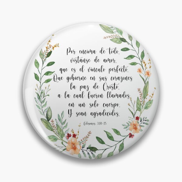 Item preview, Colosenses 3:14-15, Spanish Bible Verse designed and sold by latiendadearyam.