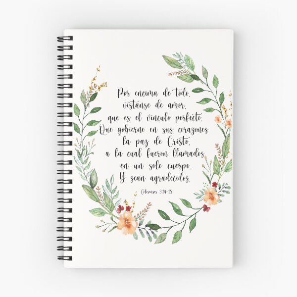 Item preview, Colosenses 3:14-15, Spanish Bible Verse designed and sold by latiendadearyam.