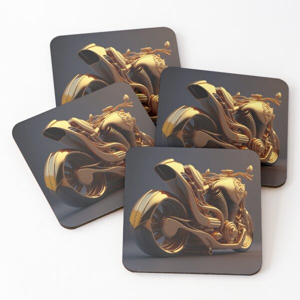Item preview, Motorcycles and Gold: An Amazing Combination in Digital Art  designed and sold by beben76.