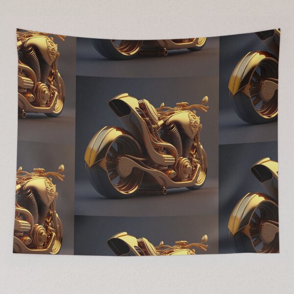 Item preview, Motorcycles and Gold: An Amazing Combination in Digital Art  designed and sold by beben76.